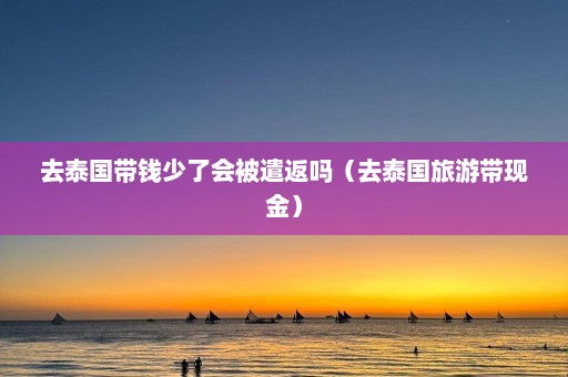 去泰国带钱少了会被遣返吗（去泰国旅游带现金）