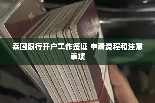 泰国银行开户工作签证 申请流程和注意事项  第1张