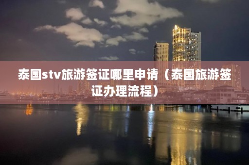 泰国stv旅游签证哪里申请（泰国旅游签证办理流程）  第1张