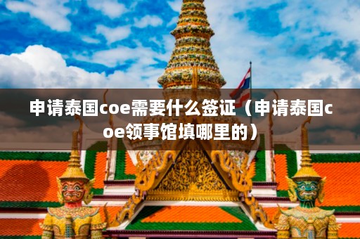 申请泰国coe需要什么签证（申请泰国coe领事馆填哪里的）  第1张