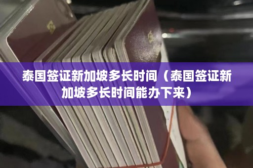 泰国签证新加坡多长时间（泰国签证新加坡多长时间能办下来）  第1张