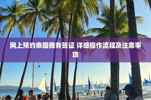 网上预约泰国商务签证 详细操作流程及注意事项