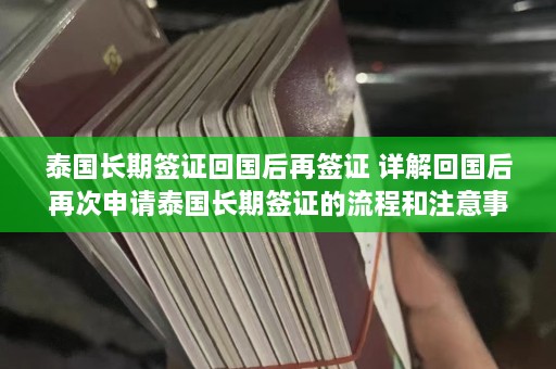 泰国长期签证回国后再签证 详解回国后再次申请泰国长期签证的流程和注意事项  第1张