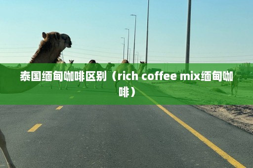 泰国缅甸咖啡区别（rich coffee mix缅甸咖啡）