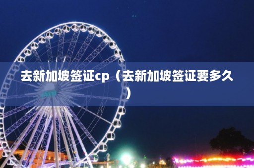 去新加坡签证cp（去新加坡签证要多久）  第1张