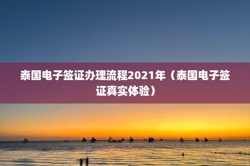 泰国电子签证办理流程2021年（泰国电子签证真实体验）