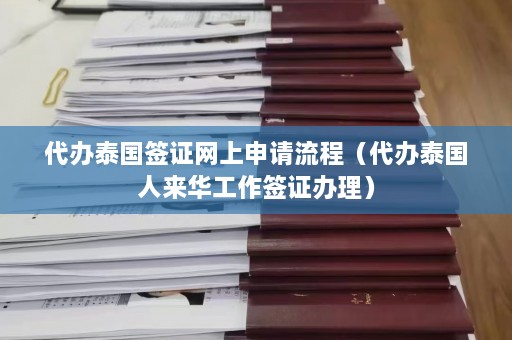 代办泰国签证网上申请流程（代办泰国人来华工作签证办理）  第1张