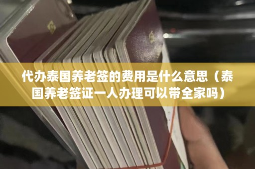 代办泰国养老签的费用是什么意思（泰国养老签证一人办理可以带全家吗）