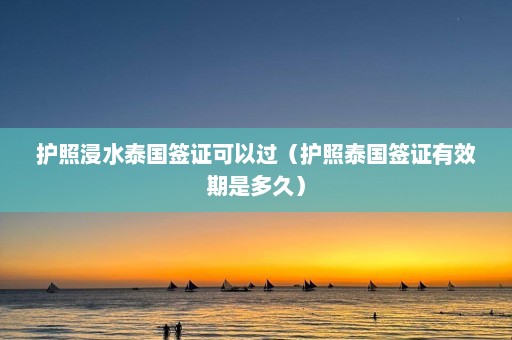 护照浸水泰国签证可以过（护照泰国签证有效期是多久）