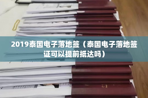 2019泰国电子落地签（泰国电子落地签证可以提前抵达吗）  第1张