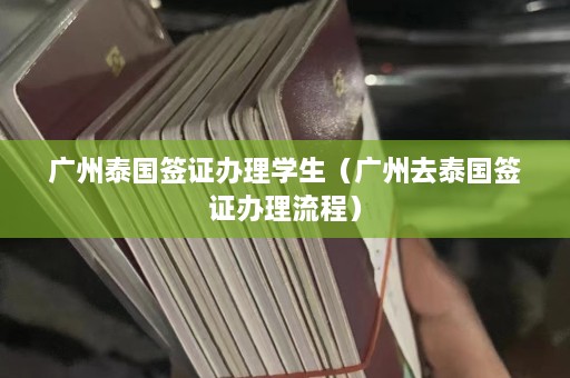 广州泰国签证办理学生（广州去泰国签证办理流程）  第1张