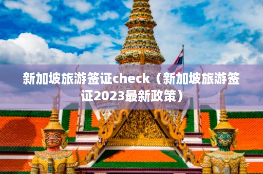 新加坡旅游签证check（新加坡旅游签证2023最新政策）  第1张