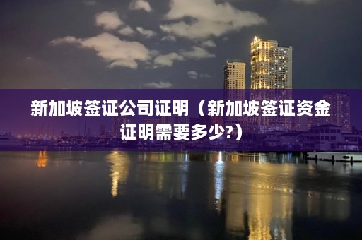 新加坡签证公司证明（新加坡签证资金证明需要多少?）  第1张