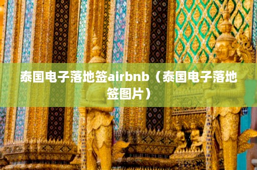 泰国电子落地签airbnb（泰国电子落地签图片）