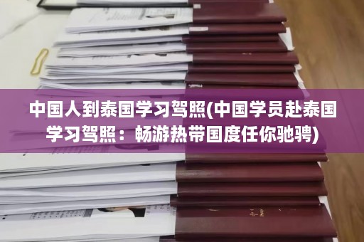 中国人到泰国学习驾照(中国学员赴泰国学习驾照：畅游热带国度任你驰骋)  第1张