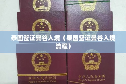 泰国签证曼谷入境（泰国签证曼谷入境流程）