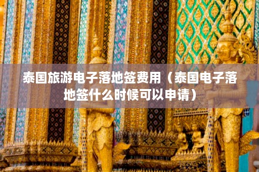 泰国旅游电子落地签费用（泰国电子落地签什么时候可以申请）  第1张