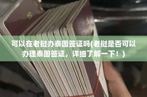 可以在老挝办泰国签证吗(老挝是否可以办理泰国签证，详细了解一下！)