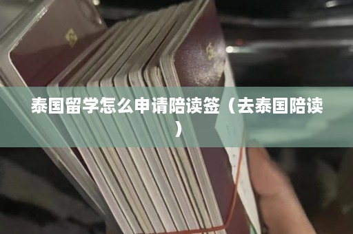 泰国留学怎么申请陪读签（去泰国陪读）  第1张