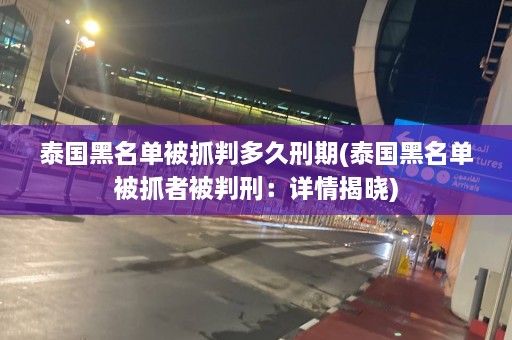 泰国黑名单被抓判多久刑期(泰国黑名单被抓者被判刑：详情揭晓)  第1张