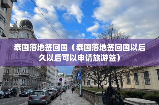 泰国落地签回国（泰国落地签回国以后久以后可以申请旅游签）  第1张