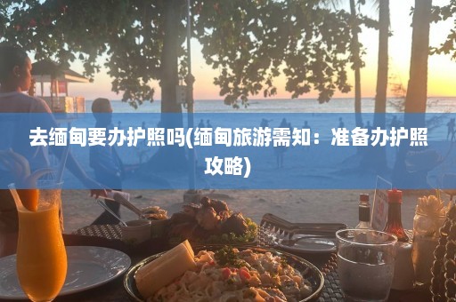 去缅甸要办护照吗(缅甸旅游需知：准备办护照攻略)