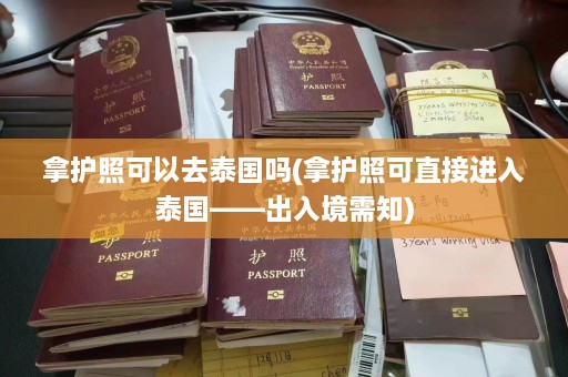 拿护照可以去泰国吗(拿护照可直接进入泰国——出入境需知)