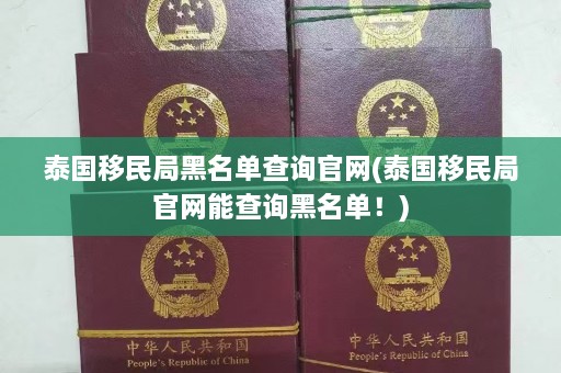 泰国移民局黑名单查询官网(泰国移民局官网能查询黑名单！)  第1张