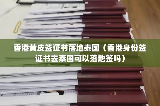 香港黄皮签证书落地泰国（香港身份签证书去泰国可以落地签吗）  第1张