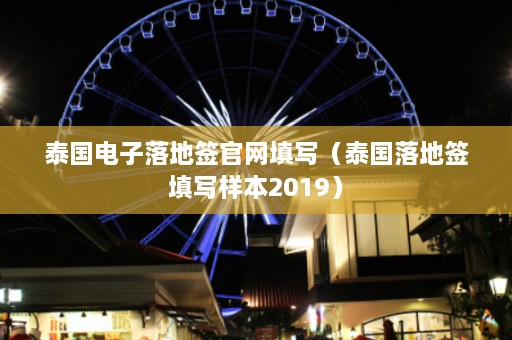 泰国电子落地签官网填写（泰国落地签填写样本2019）  第1张