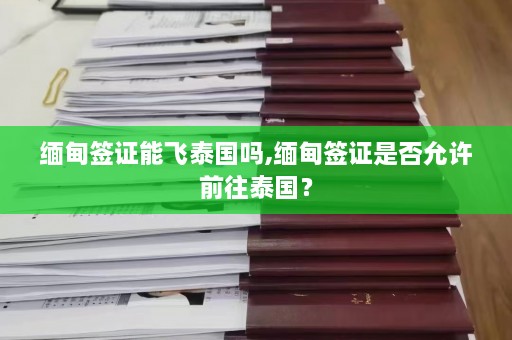  *** 签证能飞泰国吗, *** 签证是否允许前往泰国？  第1张